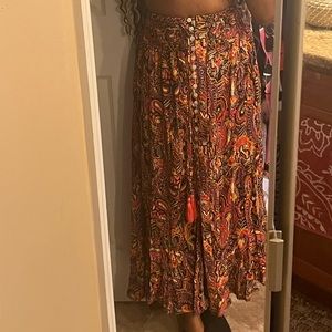 Cynthia Rowley Split Front Hem Maxi Skirt